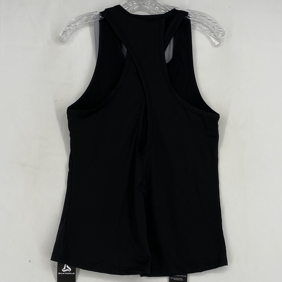Silkworld Womens Size Small Medium Two Pack Active Wear Tank Tops Black Gray - Picture 5 of 8